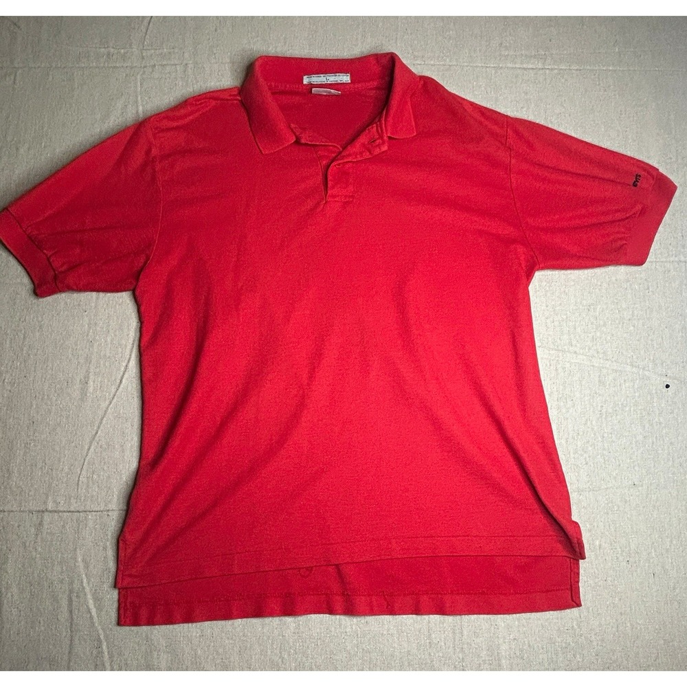 Vintage 80s Levi's Polo Shirt Men's Large Red Embroidered Logo Made Korea 04